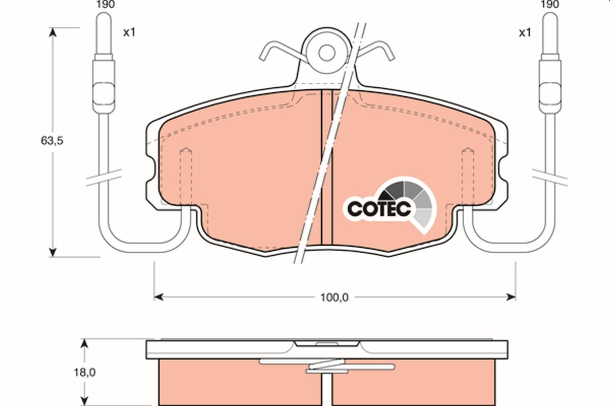 Brake Pad Set, disc brake GDB807