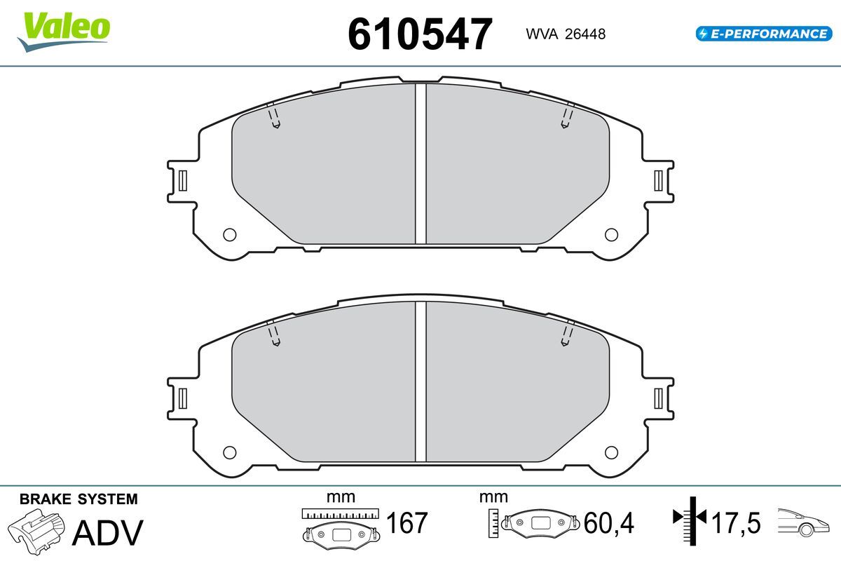 Bremsbelagsatz, Scheibenbremse