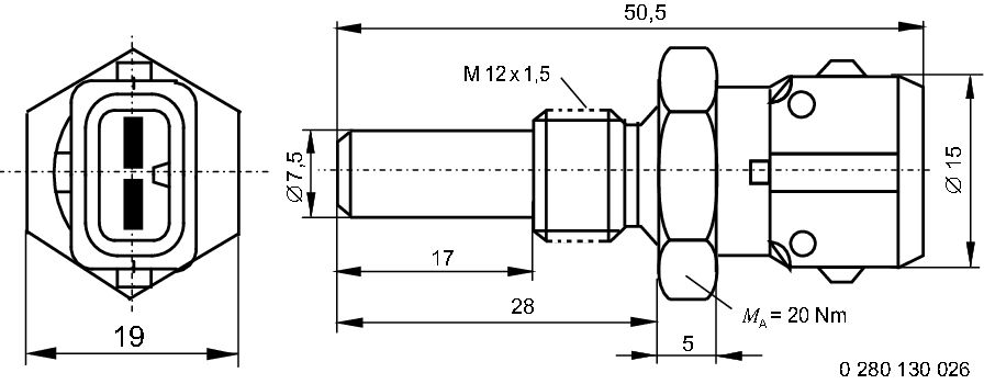 Sensor, Kühlmitteltemperatur Sensor, Kühlmitteltemperatur