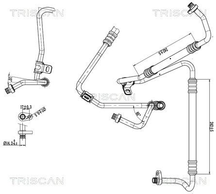 TRISCAN 9010 28062 - Hochdruck-/Niederdruckleitung, Klimaanlage