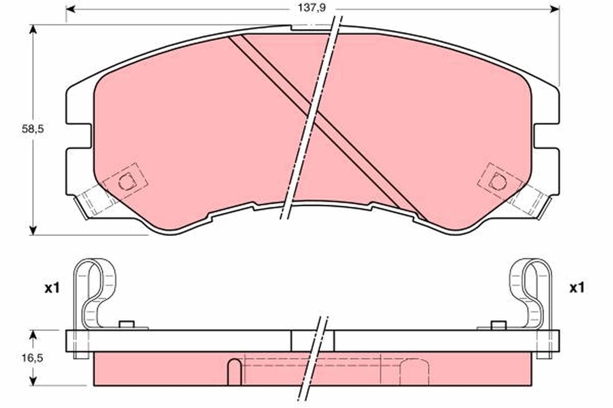 Brake Pad Set, disc brake GDB1186