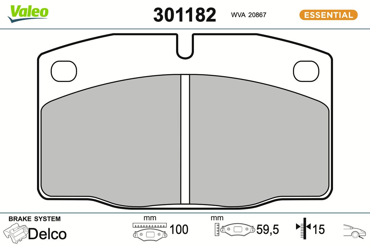 Bremsbelagsatz, Scheibenbremse