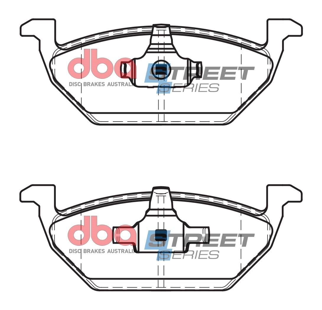 DBA SS STREET SERIES BRAKE PADS [ Audi/Skoda & VW 1996-2014 F ] - TecDoc Only