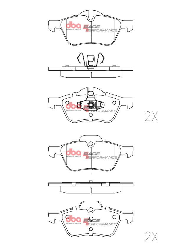DBA RACE BRAKE PADS [ BMW MINI COOPER 2002-2014 F ] - TecDoc Only