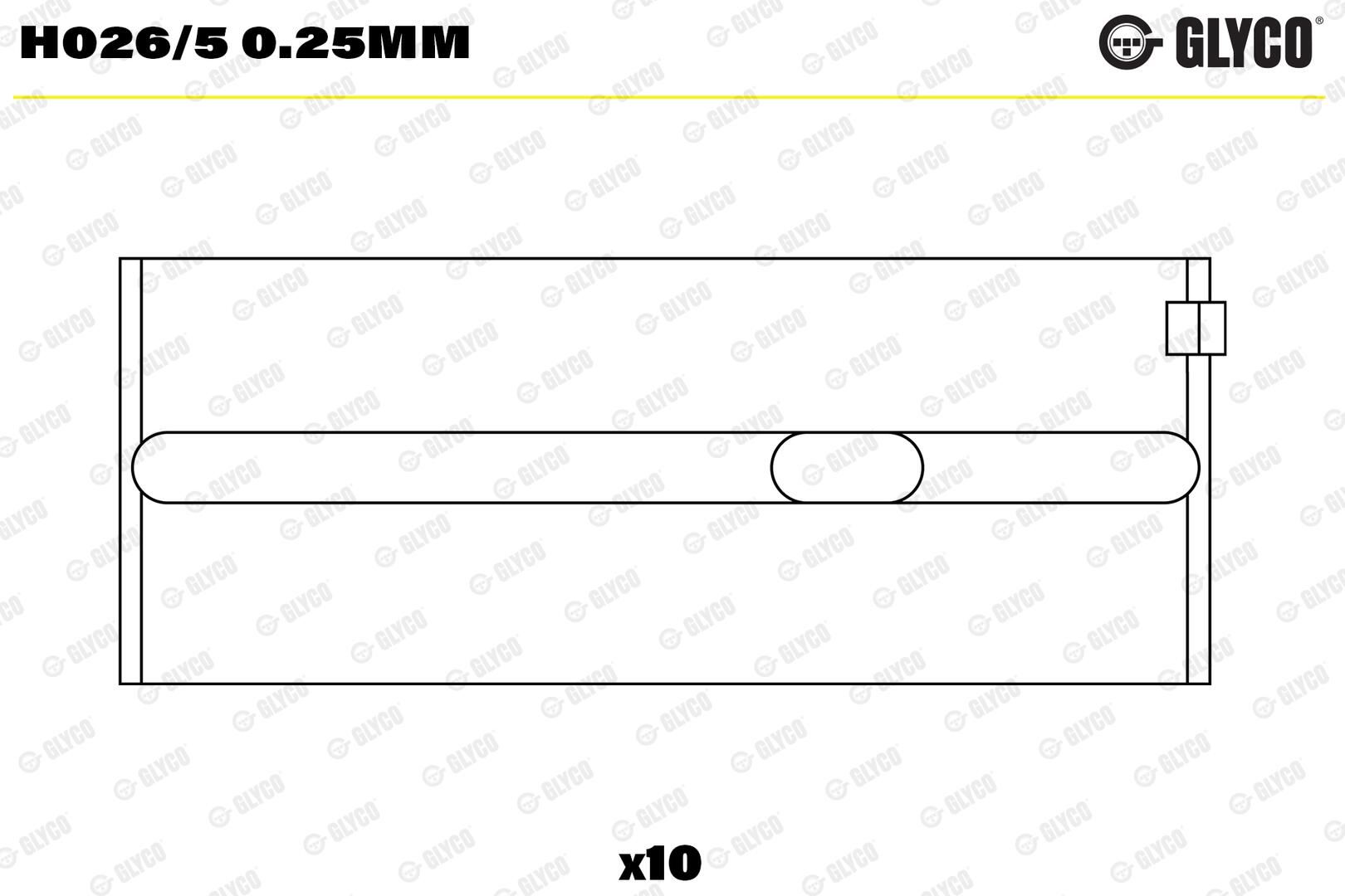 GLYCO H026/5 0.25mm - Kurbelwellenlager