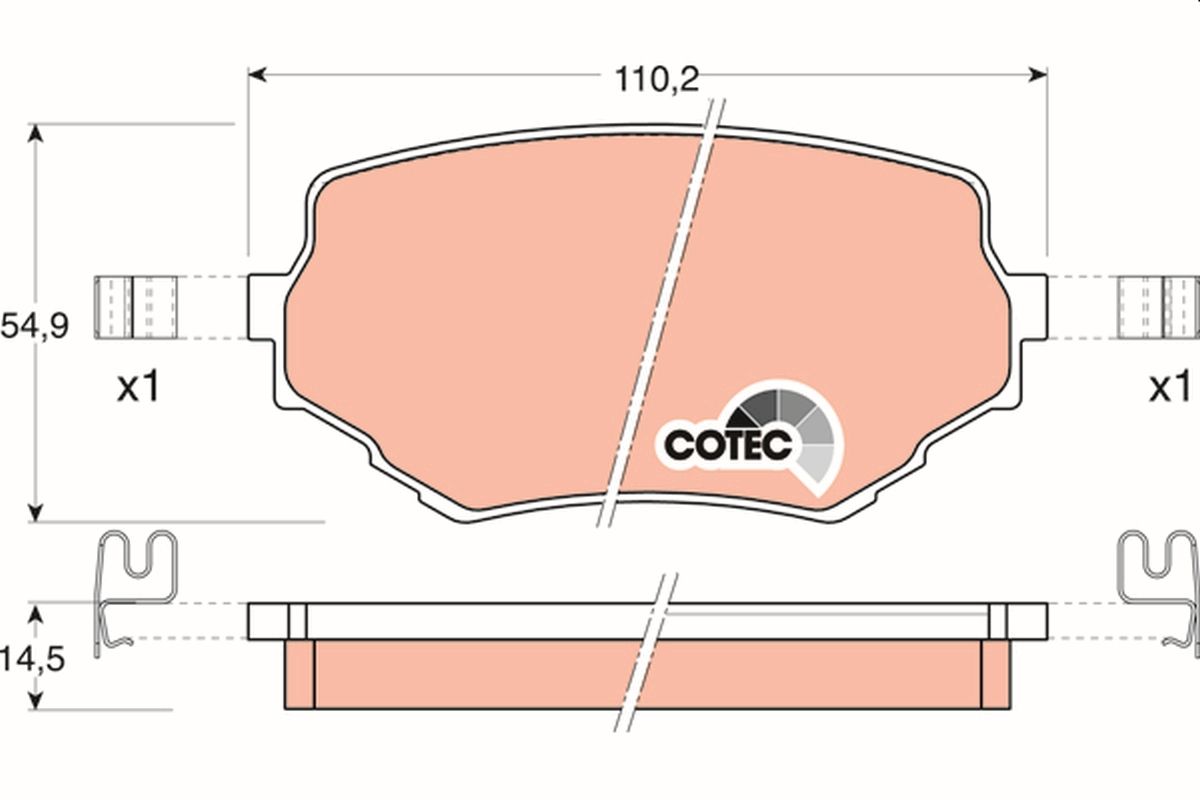 Brake Pad Set, disc brake GDB3132