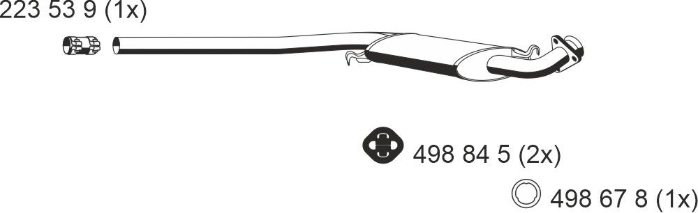 Mittelschalldämpfer