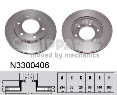 N3300406 NIPPARTS féktárcsa