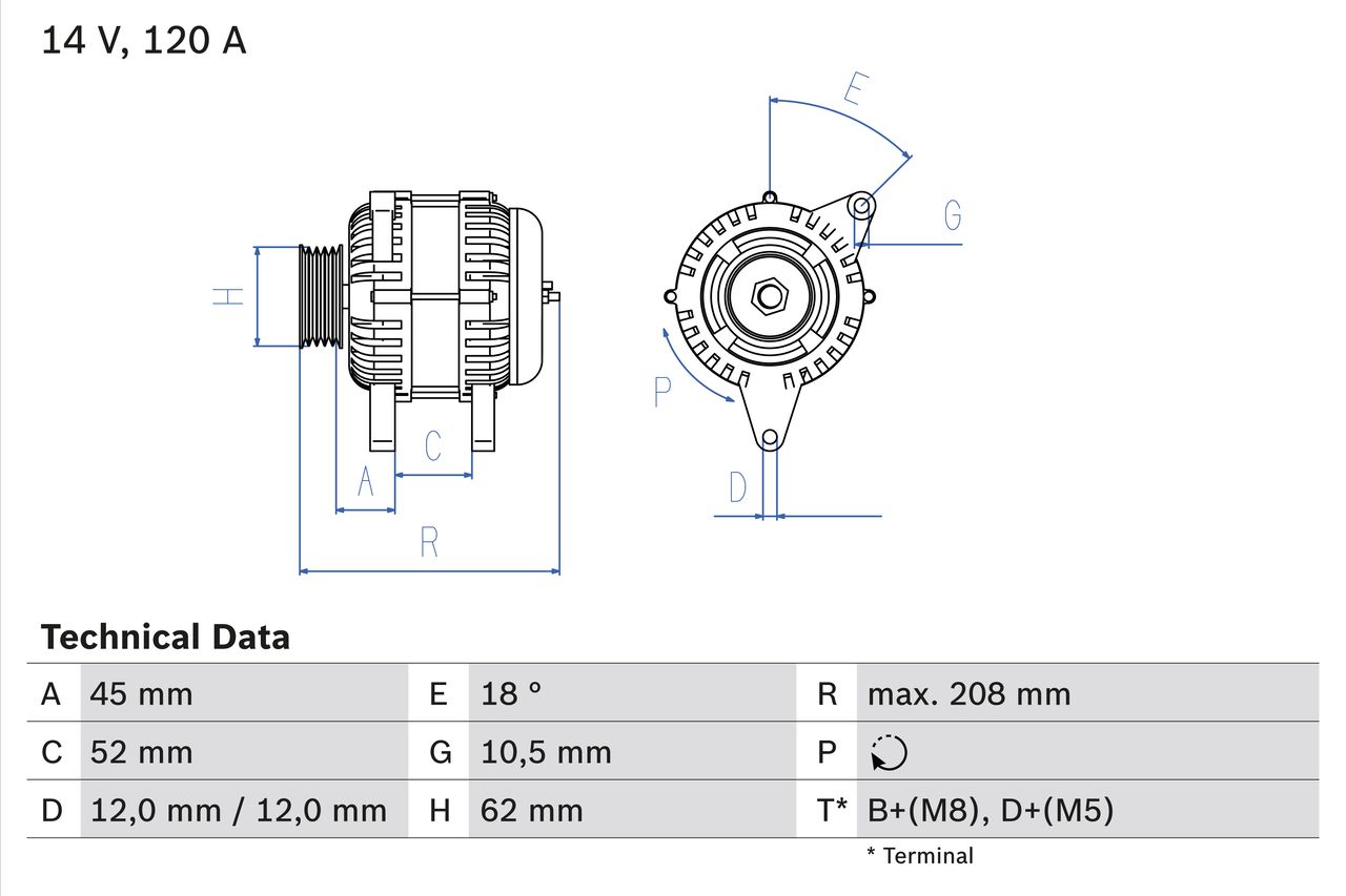 BOSCH 0 986 049 400 Alternator