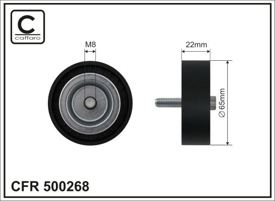 Deflection/Guide Pulley, V-ribbed belt 500268