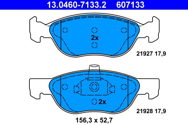 Brake Pad Set, disc brake 13.0460-7133.2