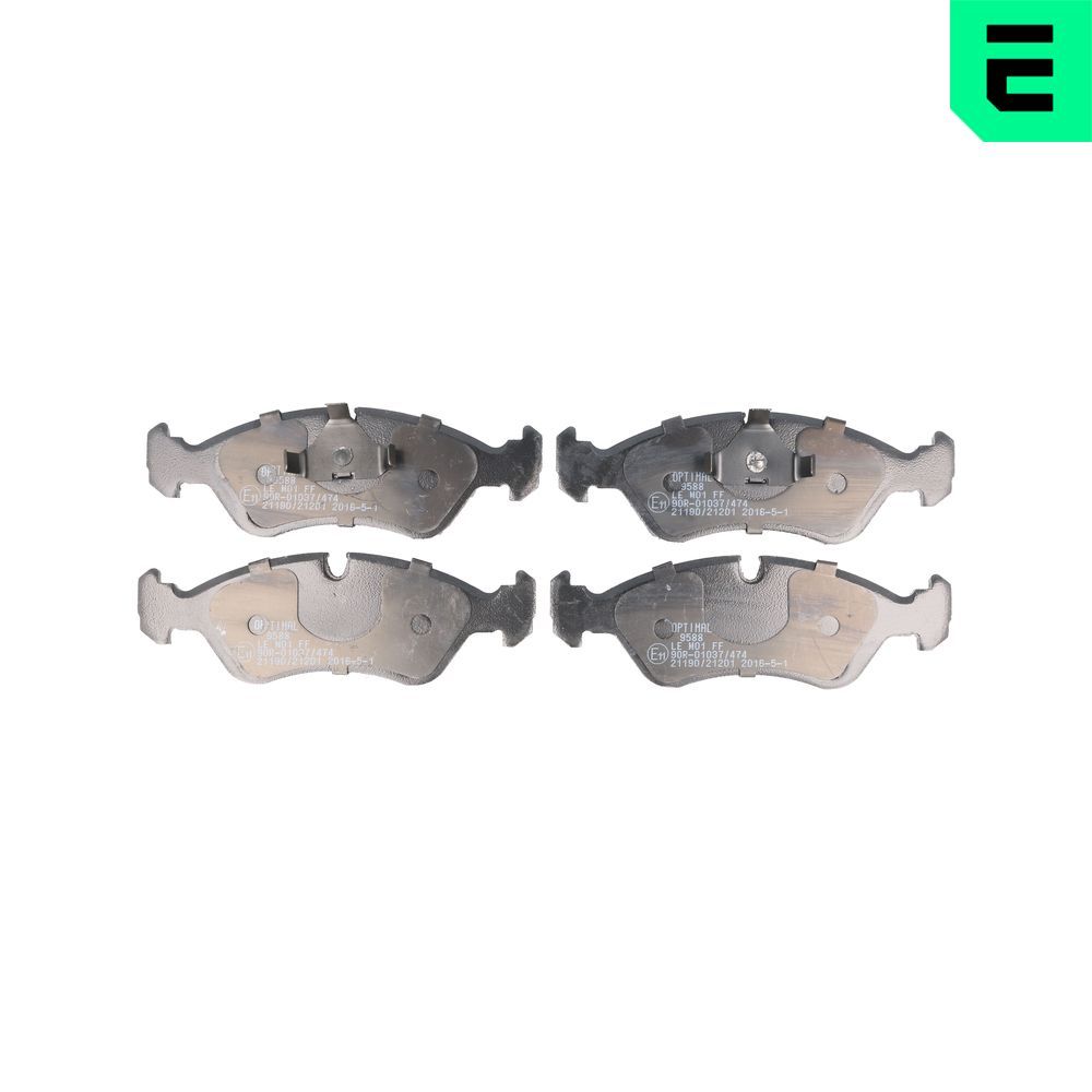 OPTIMAL BP-09588 - Bremsbelagsatz, Scheibenbremse
