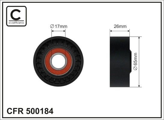 Tensioner Pulley, V-ribbed belt 500184