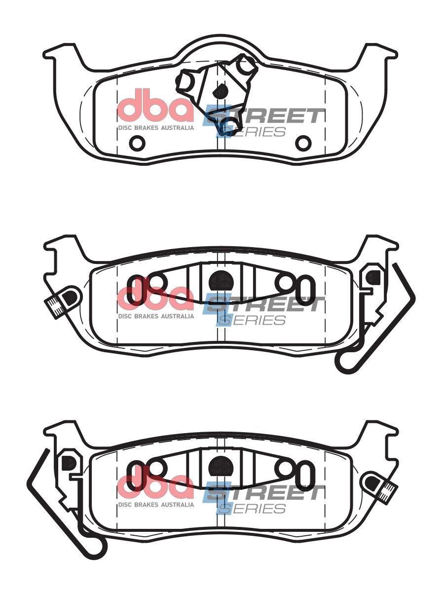 DBA SS STREET SERIES BRAKE PADS [ Jeep Grand Cherokee/Commander 2004 - 2010 R ] - TecDoc Only