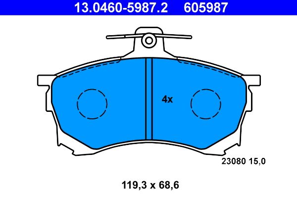 Brake Pad Set, disc brake 13.0460-5987.2