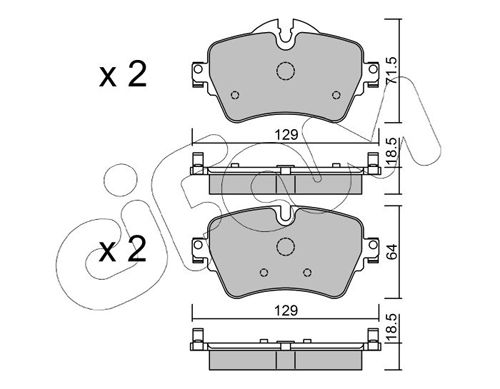 Brake Pad Set, disc brake 822-1013-0
