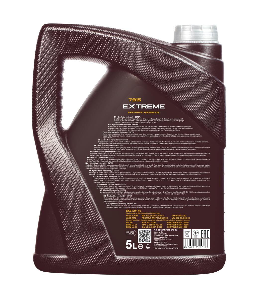 MANNOL Extreme 5W-40 / 5 Liter MANNOL Extreme 5W-40 / 5 Liter