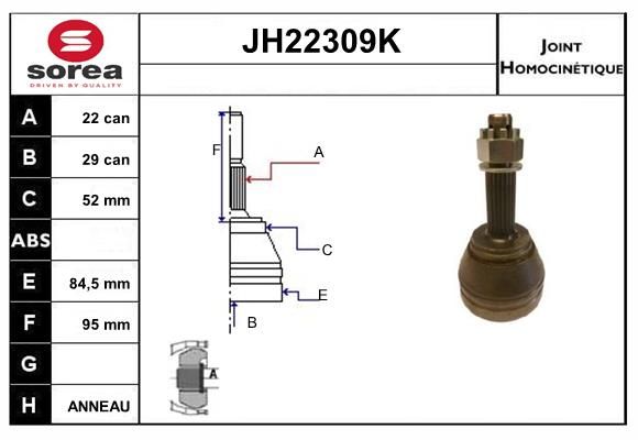 KIT CV JOINT AVEC KR054 - DAEWOO NE