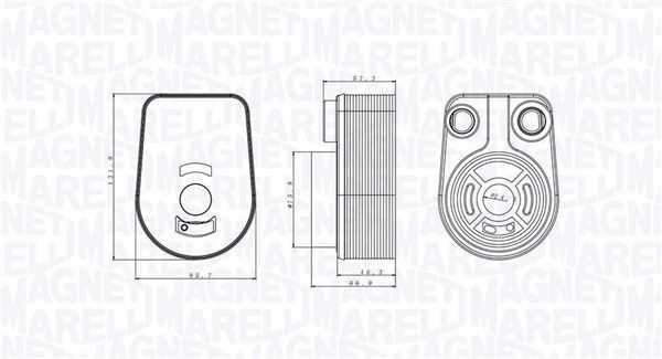 Oil Cooler, engine oil 350300002800