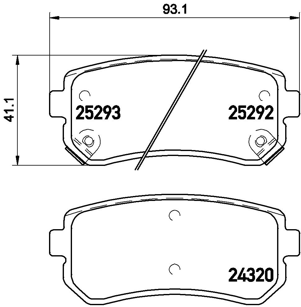 Brake Pad Set, disc brake P 30 051X