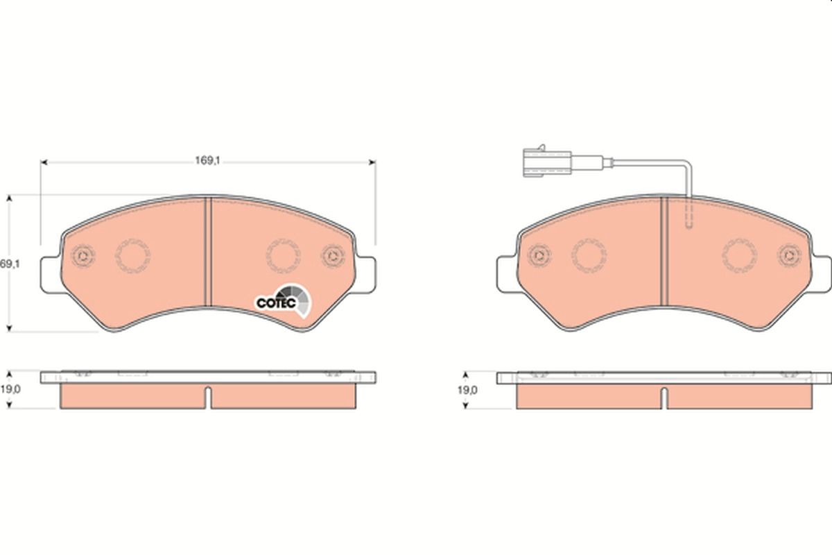 Brake Pad Set, disc brake GDB1703