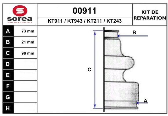 KIT D'ETANCHEITE 00911  .