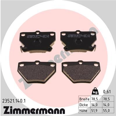 Brake Pad Set, disc brake 23521.140.1