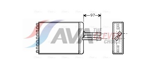 AVA Deutschland OL6216 Wärmetauscher, Innenraumheizung