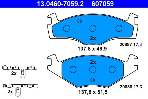 Brake Pad Set, disc brake 13.0460-7059.2