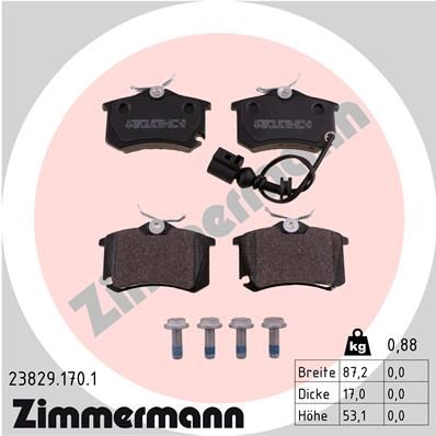 Brake Pad Set, disc brake 23829.170.1