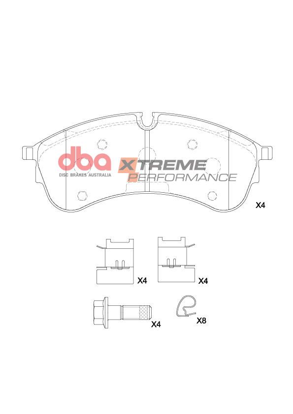 DBA  XP PERFORMANCE  BRAKE PADS [ VW Crafter SY 1LA - 2016 -On F ] - TecDoc Only