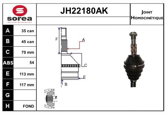 KIT CV JOINT AVEC KR088 - JUMPER