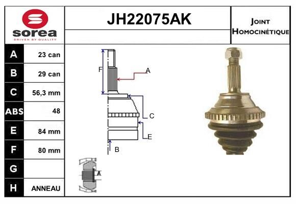 KIT CV JOINT AVEC KR054 - ESPACE