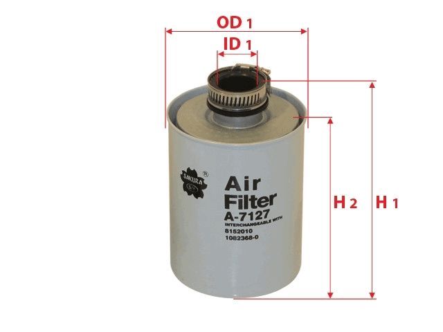 AIR FILTER FITS AF4966 - TecDoc Only