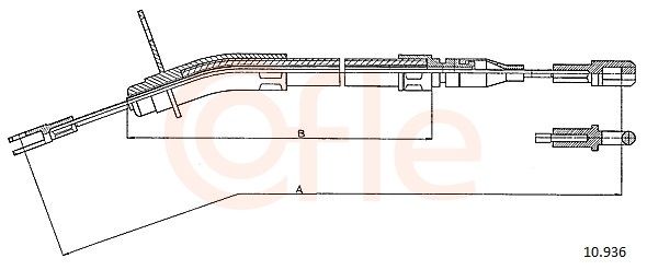 Cable Pull, parking brake 10.936