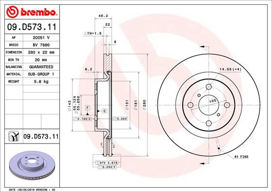 Brake Disc 09.D573.11