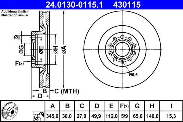 Brake Disc 24.0130-0115.1