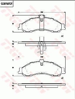 TRW DISC BRAKE PADS - TecDoc Only