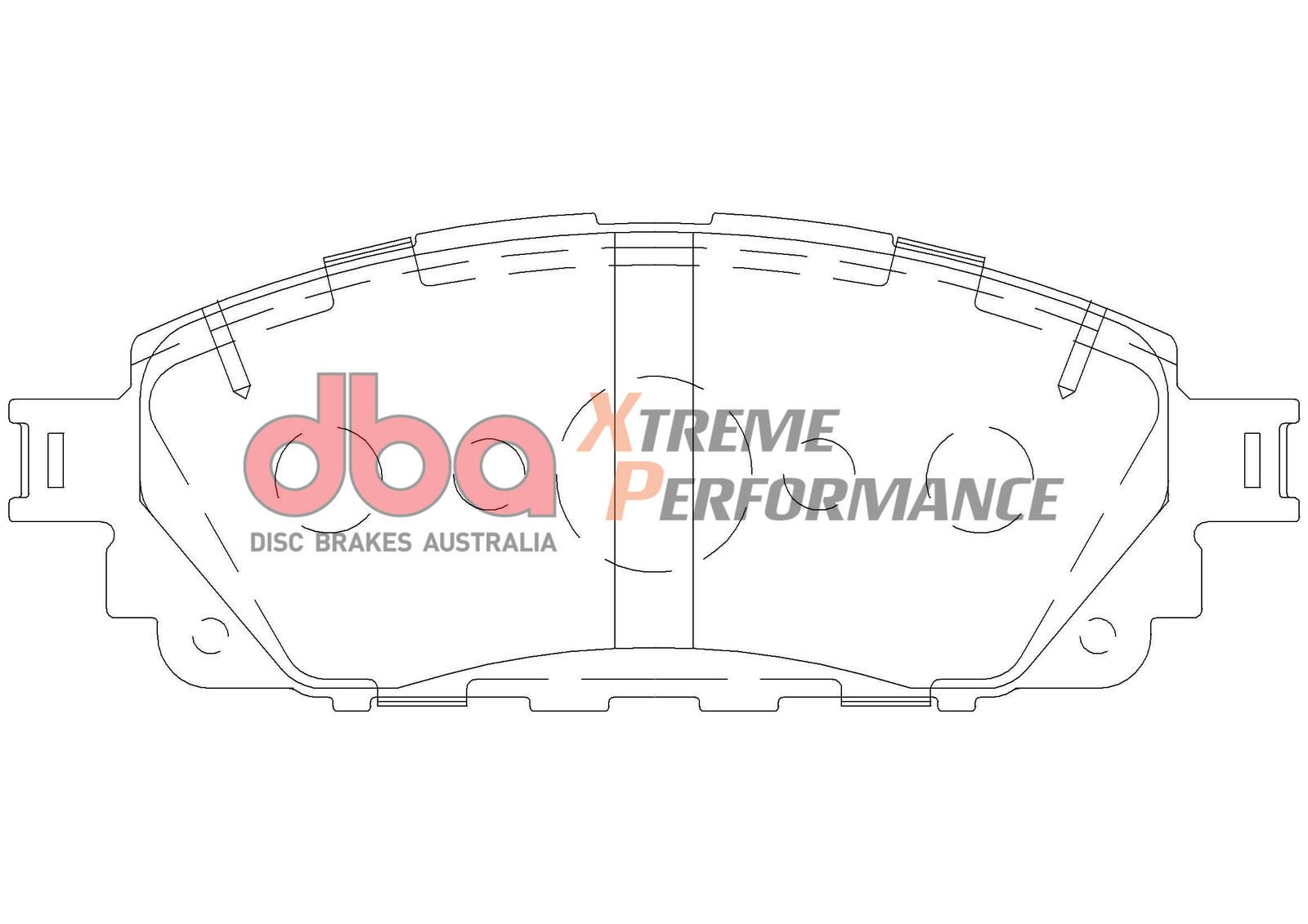 DBA XP PERFORMANCE BRAKE PADS [ Toyota Hi Lux 5/2015-on 296mm rotor F ] - TecDoc Only