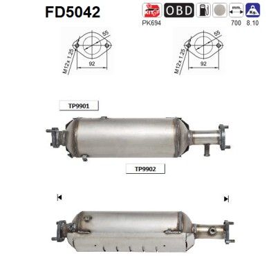 AS FD5042 - Ru&szlig;-/Partikelfilter, Abgasanlage
