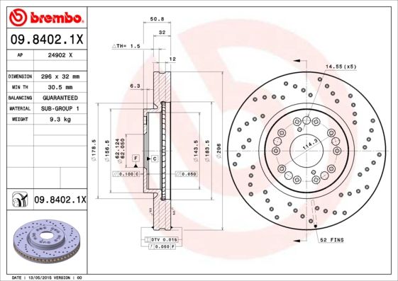 Brake Disc 09.8402.1X