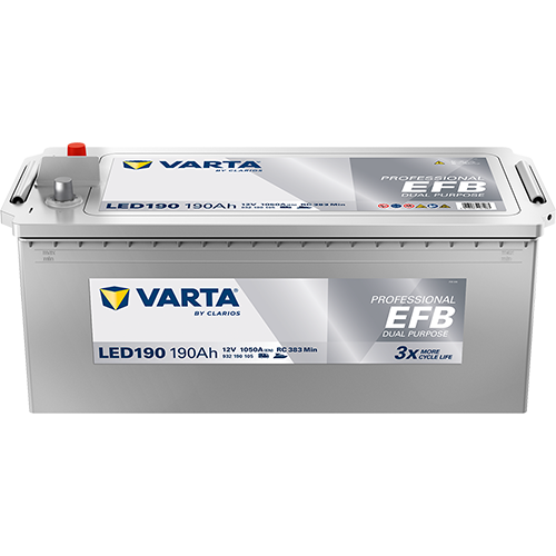VARTA Professional Dual Purpose EFB LED190 190Ah 1050A/EN gef&uuml;llt