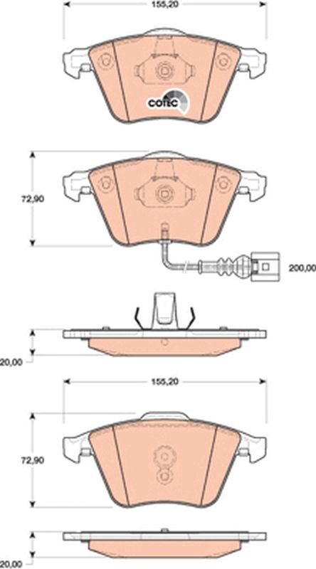 Brake Pad Set, disc brake GDB1809