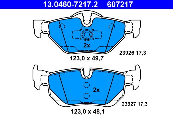 Brake Pad Set, disc brake 13.0460-7217.2