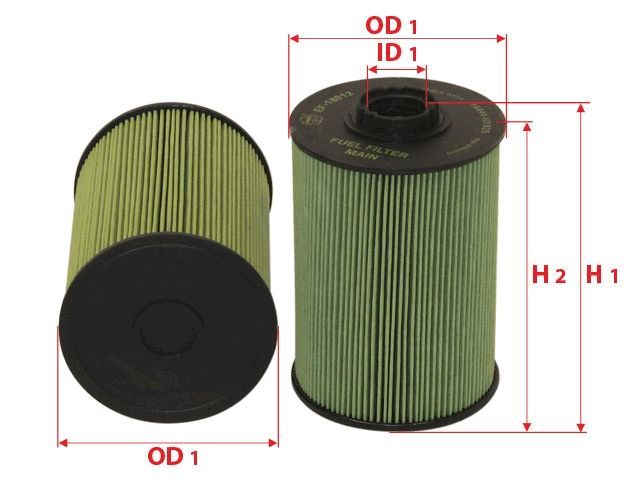 FUEL FILTER FITS FF5795 - TecDoc Only