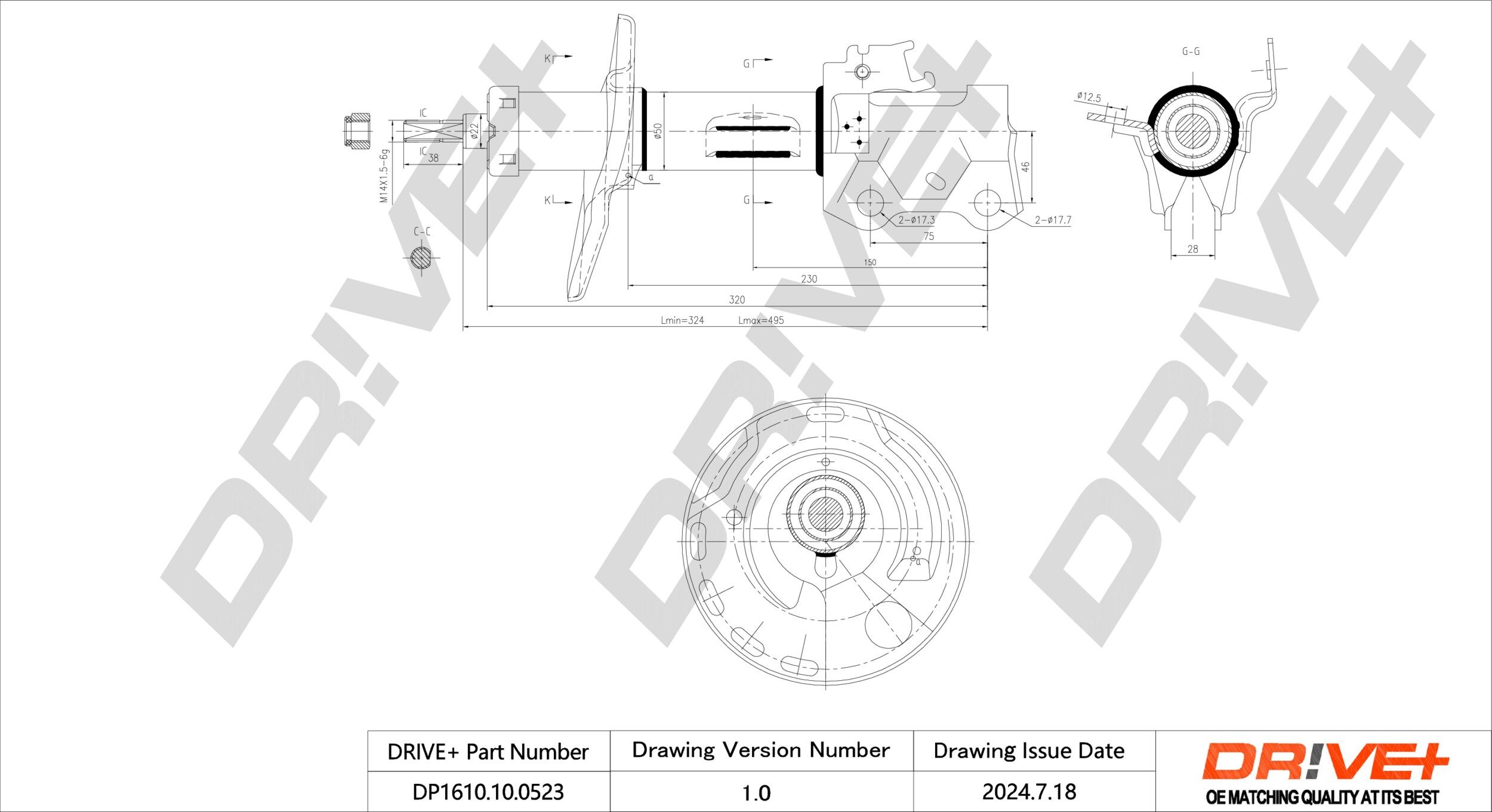 amortizatorius DP1610.10.0523 Dr!ve+