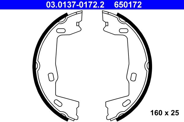 Brake Shoe Set, parking brake 03.0137-0172.2