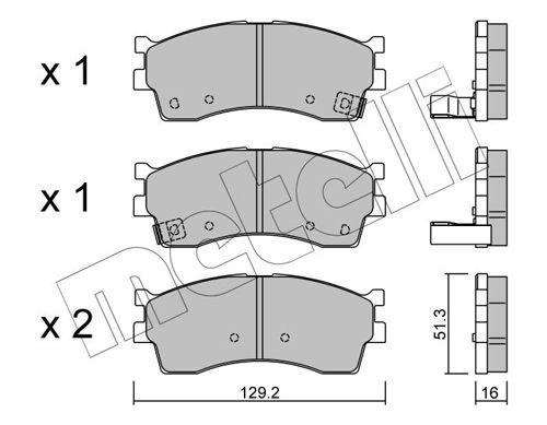 Brake Pad Set, disc brake 22-0512-0