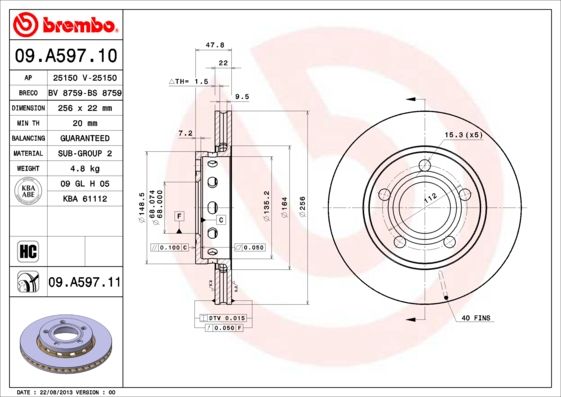 Brake Disc 09.A597.11