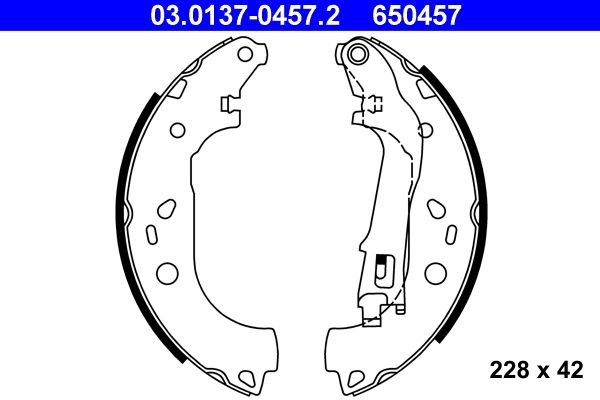 Brake Shoe Set 03.0137-0457.2